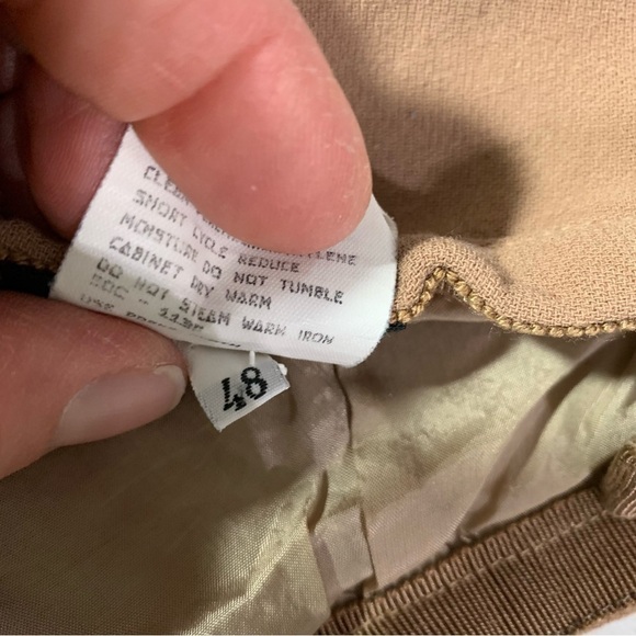 Giorgio Armani Pencil Skirt 48 Wool Tan Brown Lined Italy Waist 27” - Picture 3 of 5